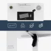 Bureau mark adler Leader 7.3 wit — in hoogte verstelbaar ergonomisch werkstation
