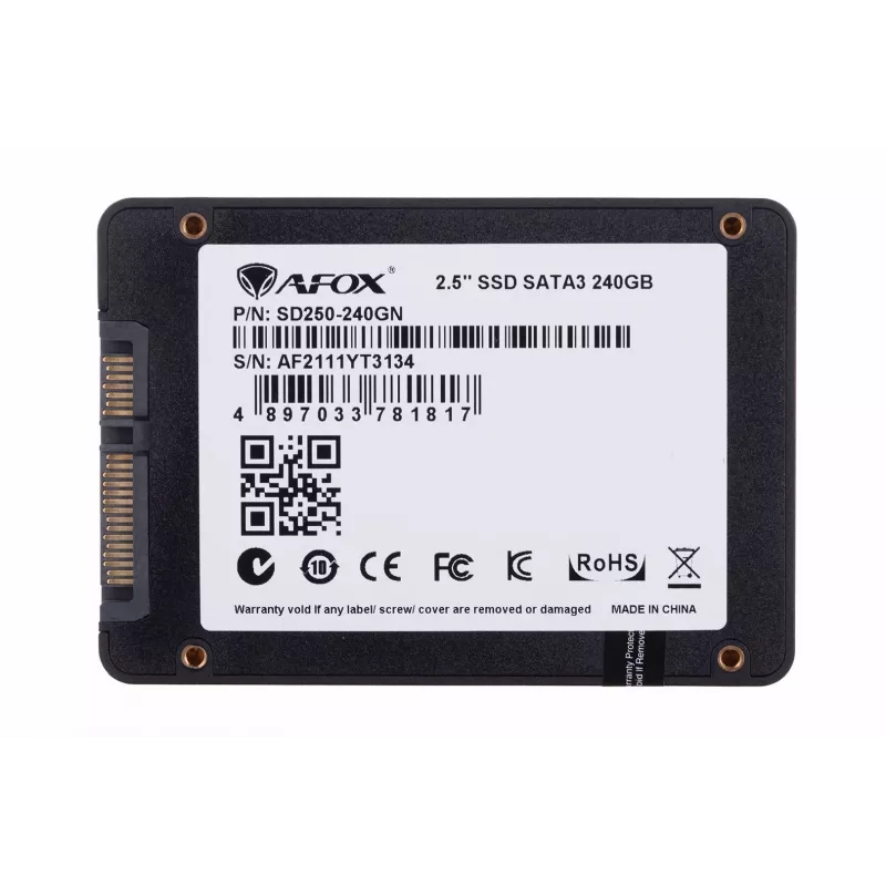 SSD 2,5 inch AFOX SD250-240GN 240 GB SATA III TLC, 555/510 MB/s, 75k/70k IOPS
