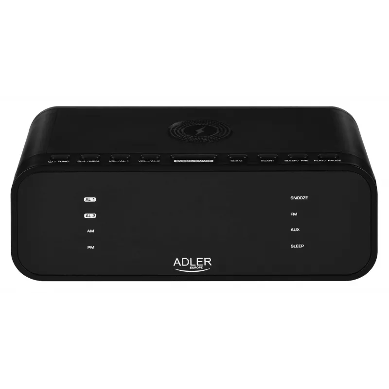 Wekker met radio, alarm en draadloze oplader Adler AD 1192B