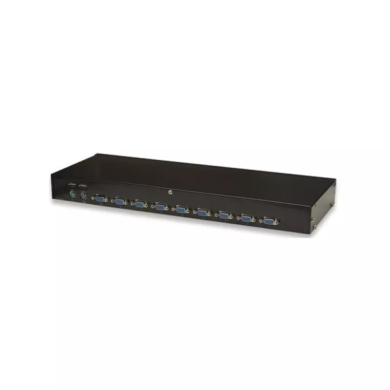 Intellinet 8-poorts rackmount KVM-switch, combo USB + PS/2, on-screen-display, kabels meegeleverd (Euro 2-pins stekker)