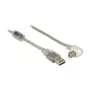 USB-kabel DeLOCK 84811 USB 2.0 0,5 m USB A USB B zilver transparant