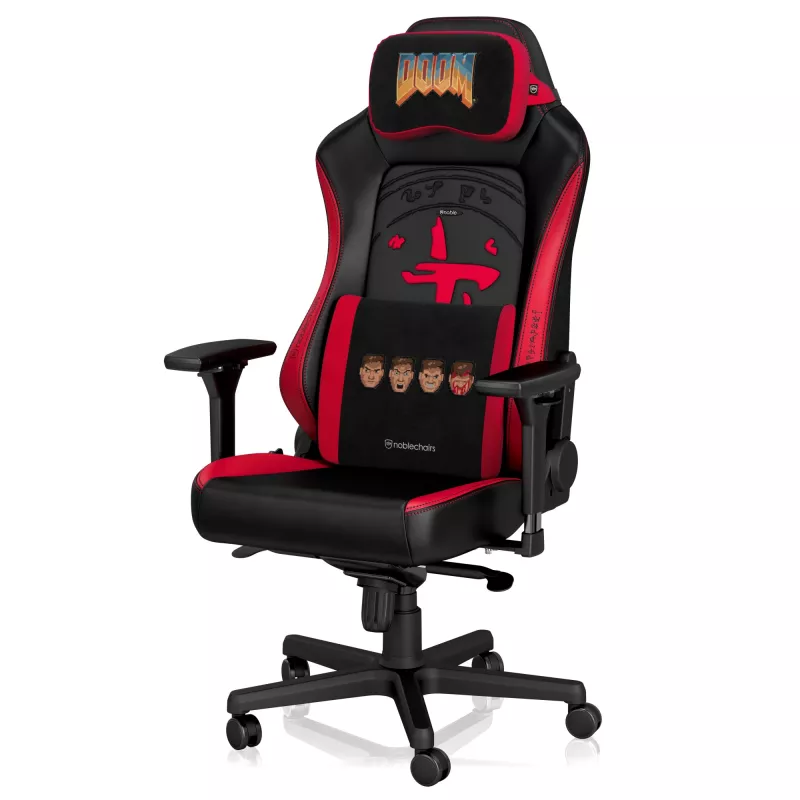 Memory foam kussenset noblechairs DOOM Retro Edition — ergonomische kussens voor gaming- en bureaustoelen