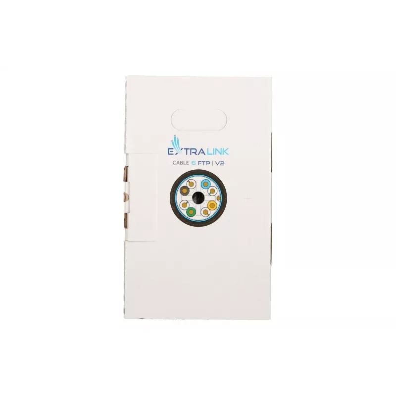 Netwerkkabel Extralink Twisted Pair CAT6 FTP (F/UTP) V2 Outdoor 305 m zwart