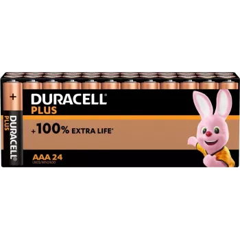 Duracell BATT.PLUS AAA, 24-pack wegwerpbatterij alkaline