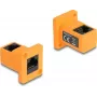 D-Type-module RJ45 bus naar bus 90° haaks oranje