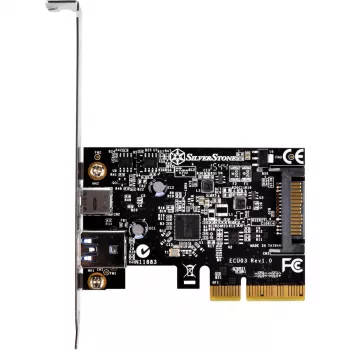 SilverStone ECU03 - USB-adapter - PCIe 2.0 x2 Low Profile - USB-C 3.1 x 1 + USB-C x 1 (SST-ECU03)