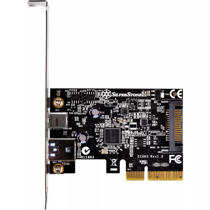 SilverStone ECU03 - USB-adapter - PCIe 2.0 x2 Low Profile - USB-C 3.1 x 1 + USB-C x 1 (SST-ECU03)