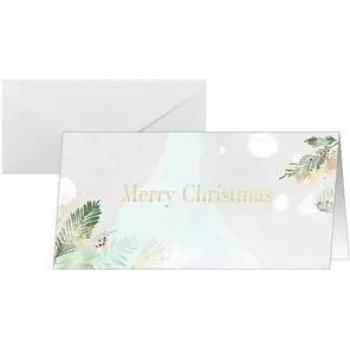 Wenskaarten sigel DS199 watercolor design, DIN-langformaat, pack voor kerst