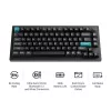 Mechanisch toetsenbord Keychron Q1 Ultra 8K — 75% layout, USB + RF draadloos + Bluetooth, RGB, zwart