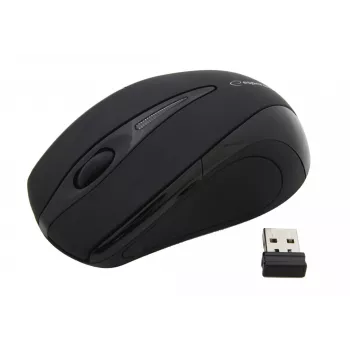 Draadloze RF-muis ESPERANZA EM101K, voor beide handen, 1000 DPI, 2,4 GHz nano-USB-ontvanger, zwart
