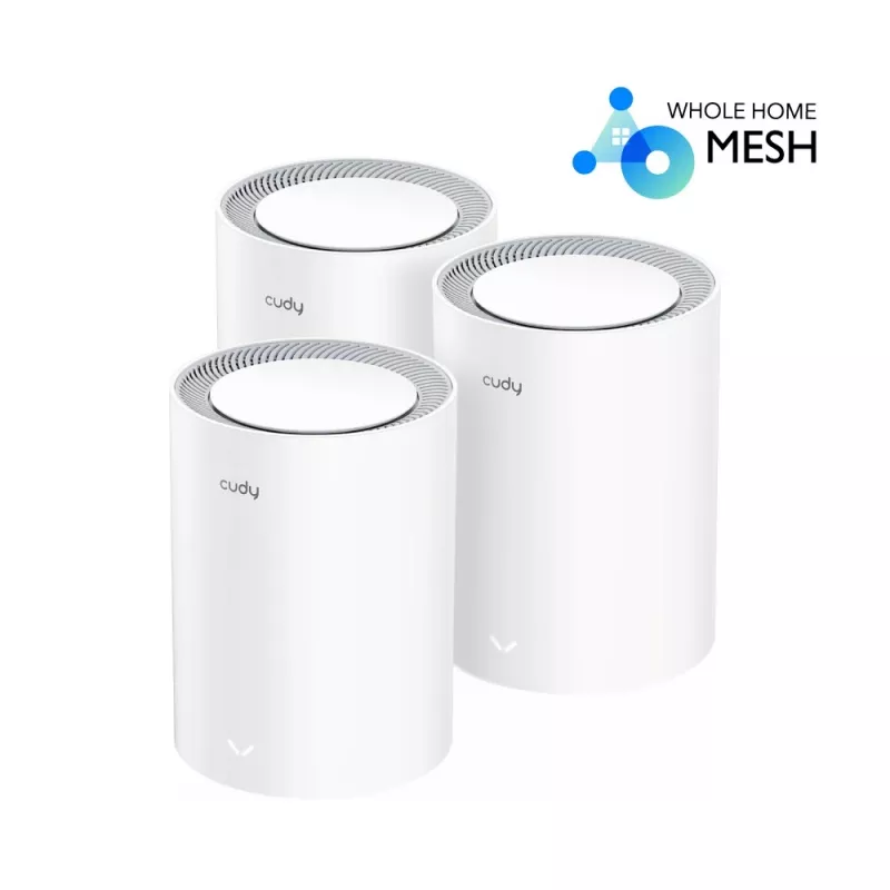 Cudy M1800 3-pack Dual-band (2,4 GHz / 5 GHz) Wi-Fi 6 (802.11ax) Wit 1 Intern