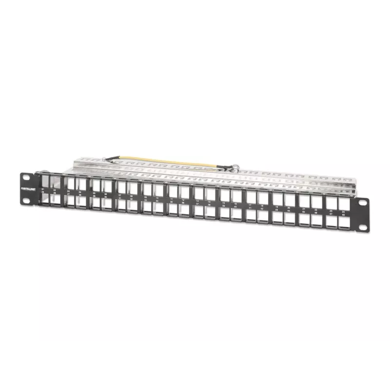 Intellinet 721028 lege Keystone-patchpaneel, 48 poorten, 1U, afgeschermd, 19 inch