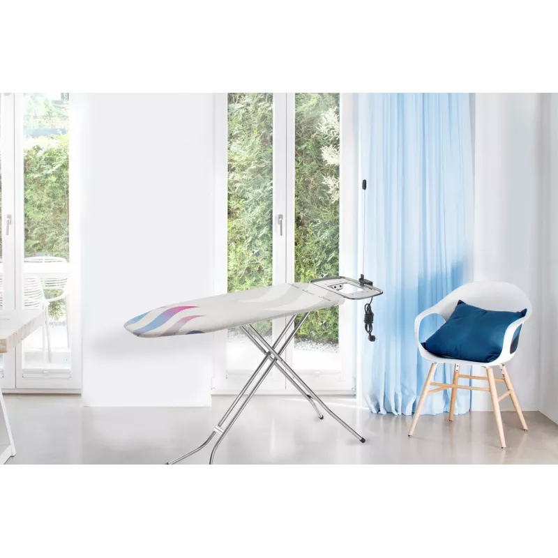 Strijkplankhoes VILEDA Total Reflect blauw grijs wit voor strijkplanken 1300 x 450 mm