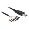 USB-kabel DeLOCK 1,8 m USB2.0-A/TTL 6-polig zwart