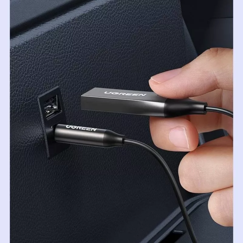 UGREEN CM309 Bluetooth 5.0-audio-ontvanger, USB, 3,5 mm AUX-aansluiting, zwart