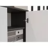 OLIV 2D CLOSED SHELVING UNIT, antraciet/wit SET