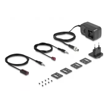 AV-zender- en ontvangerset DELOCK 65955 — Cat6/Cat6a HDMI-extender, tot 3840×2160, bekabeld, Micro-USB-B voeding