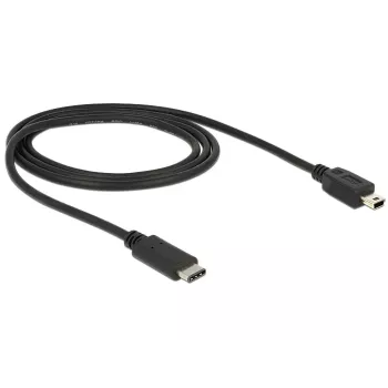 USB-kabel DeLOCK 83603 USB 2.0 1m USB C Mini-USB B zwart