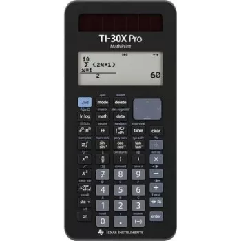 Wetenschappelijke rekenmachine Texas Instruments TI-30X Pro MathPrint (model 30XPROMP/TBL/2E5) met MathPrint-display