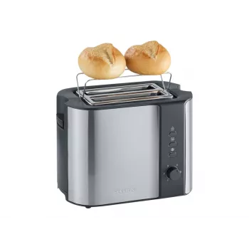 Severin 2589 2 sneetjes 800 W zwart, roestvrij staal