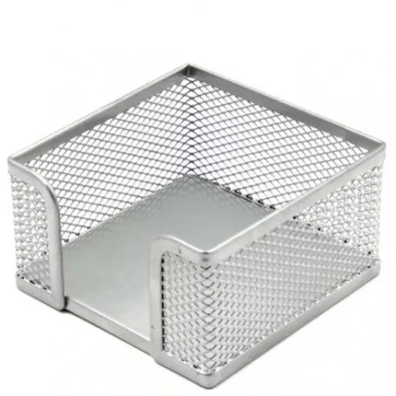 Notitieblokhouder Forpus, 9,5 x 9,5 cm, zilver, geperforeerd metaal 1005-007