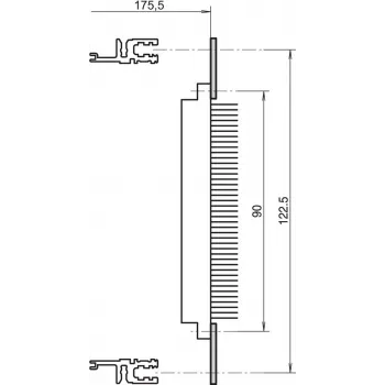 SCHROFF vlakke rail 84HP DIN41612 (4 stuks/set) - rackaccessoire (20822048)