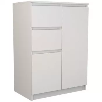 Ladekast Top e shop 2D2S BIEL — 2 laden, wit, 700×400×970 mm, spaanplaat