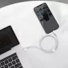 USB-C naar Lightning Baseus High Density gevlochten kabel, 20W, PD, 2m (wit)