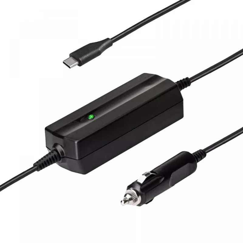 Akyga AK-ND-83 USB-C-autolader 65 W, Power Delivery, 12/24 V ingang, 5–20 V uitgang, 1,8 m