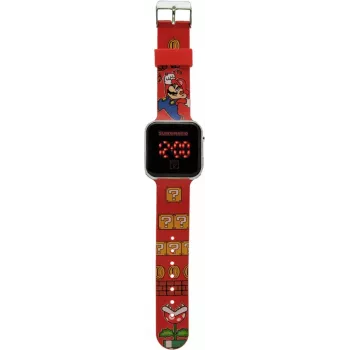 Kids Euroswan polshorloge LED Super Mario rood digitaal kinderhorloge met LED-display