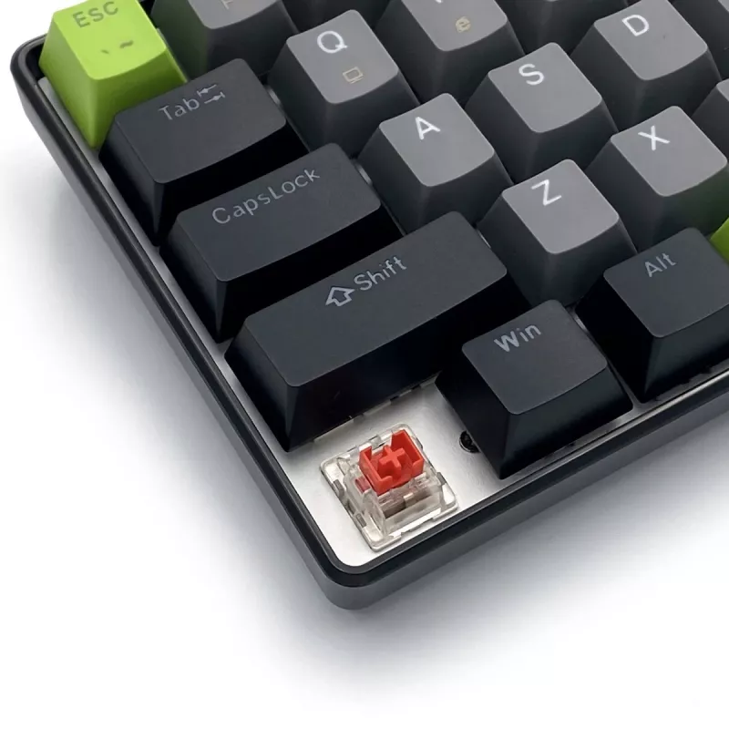 Mechanisch toetsenbord MEDIA-TECH MT1260 Red Core MX60, 60% formfactor, CHERRY MX Red schakelaars, RGB-verlichting, USB, groen
