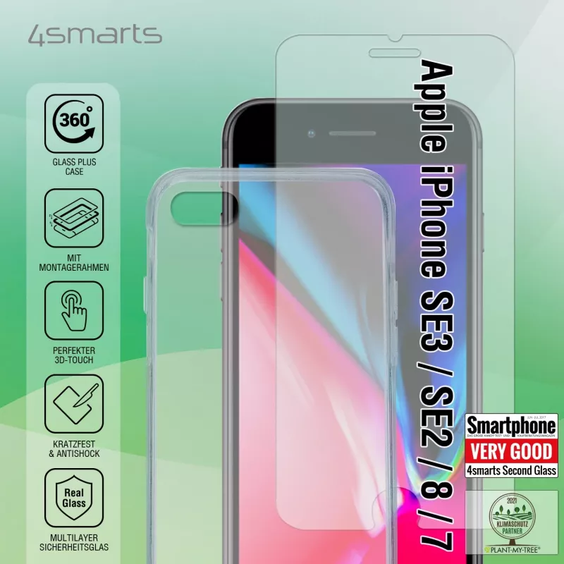 Telefoonhoesje 4smarts 360° starterset transparant 11,9 cm (4,7 inch)