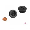 Afsluitplug zwart nylon DeLOCK 60232