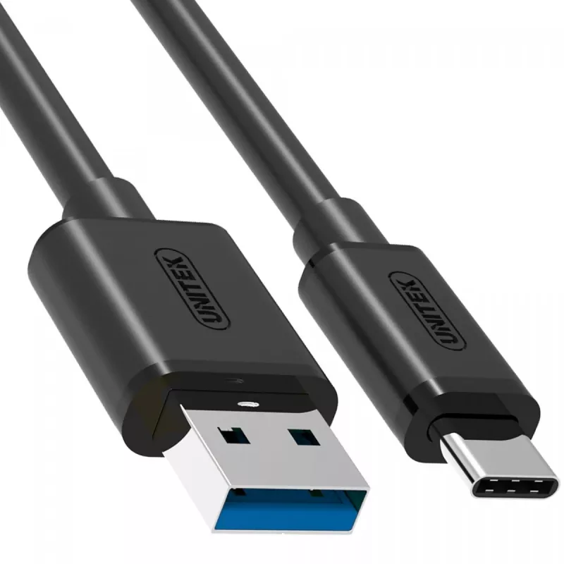 UNITEK Y-C474BK USB-kabel USB 3.2 Gen 1 (3.1 Gen 1) 1 m USB A USB C zwart