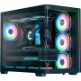 Tower-pc-behuizing AEROCOOL P500C EVO-G-BK-v1 met 2 glazen zijpanelen, zwart