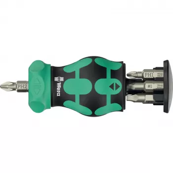 Bithouder Wera KK Stubby Magazin RA 4 magnetisch, model 05008893001, compacte Stubby-magazijn voor bits
