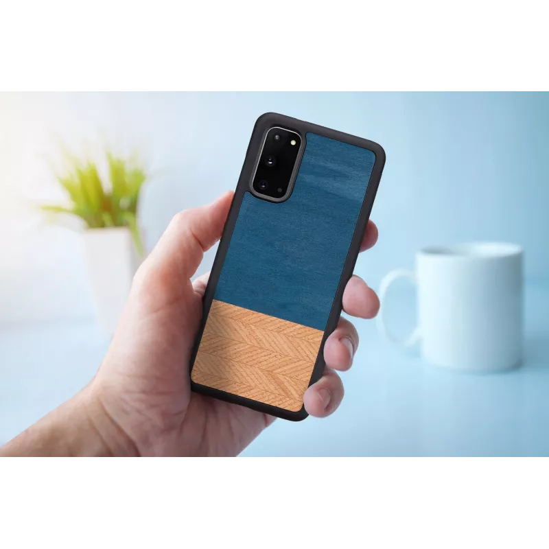 Telefoonhoesje man and wood Galaxy S20 denim zwart