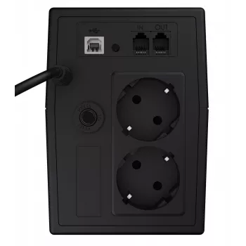 Uninterruptible power supply Green Cell UPS02 0,8 kVA (480 W) line-interactive, LCD, 2x Type-F stopcontacten, USB-B, RJ-45, RJ-11