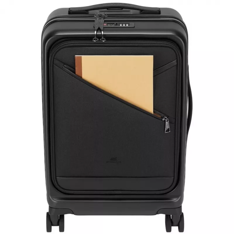 Koffer handbagage Rivacase Clark ECO 8181 — compacte handbagagekoffer, zwart