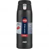 Reisbeker EMSA N2151700 0,4 l, zwart mat, flip-sluiting