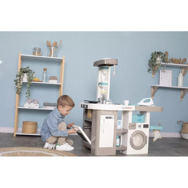 Smoby 311050 speelkeuken met wasruimte en accessoires