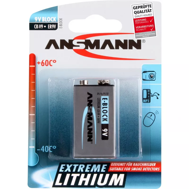 wegwerpbatterij Ansmann 9V E-blok