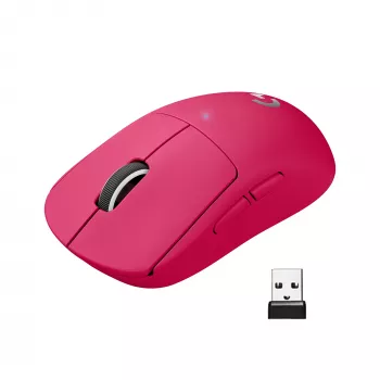 Logitech PRO X SUPERLIGHT draadloze muis magenta muis (910-005957)