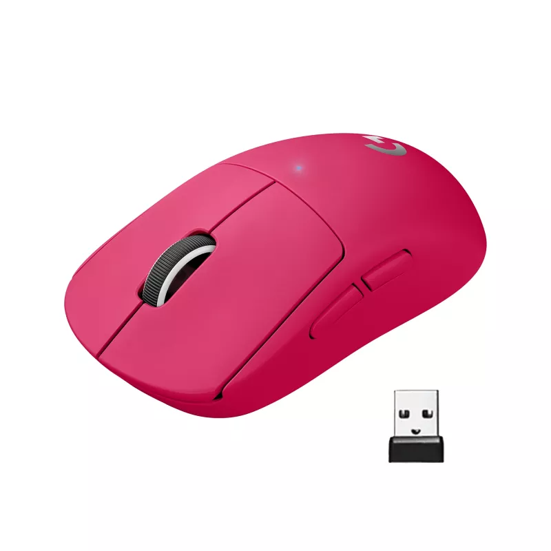 Logitech PRO X SUPERLIGHT draadloze muis magenta muis (910-005957)