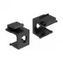 DeLOCK 86403 Keystone-afdekking, zwart, 8 mm doorvoer, 4 stuks