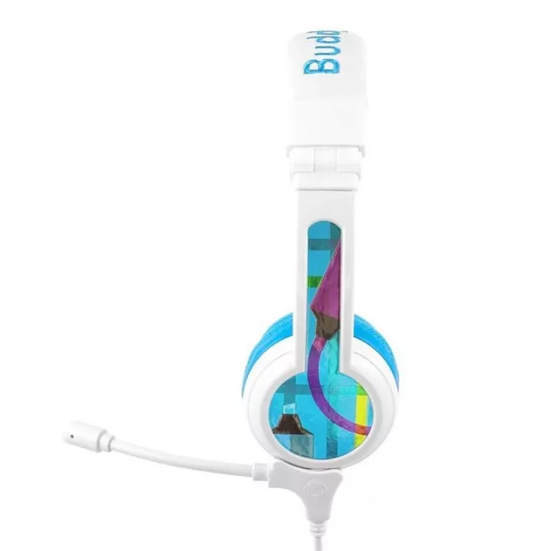BuddyPhones School+ BP-SCHOOLP-BLUE kinderheadset met microfoon, 3+, 85 dB, blauw