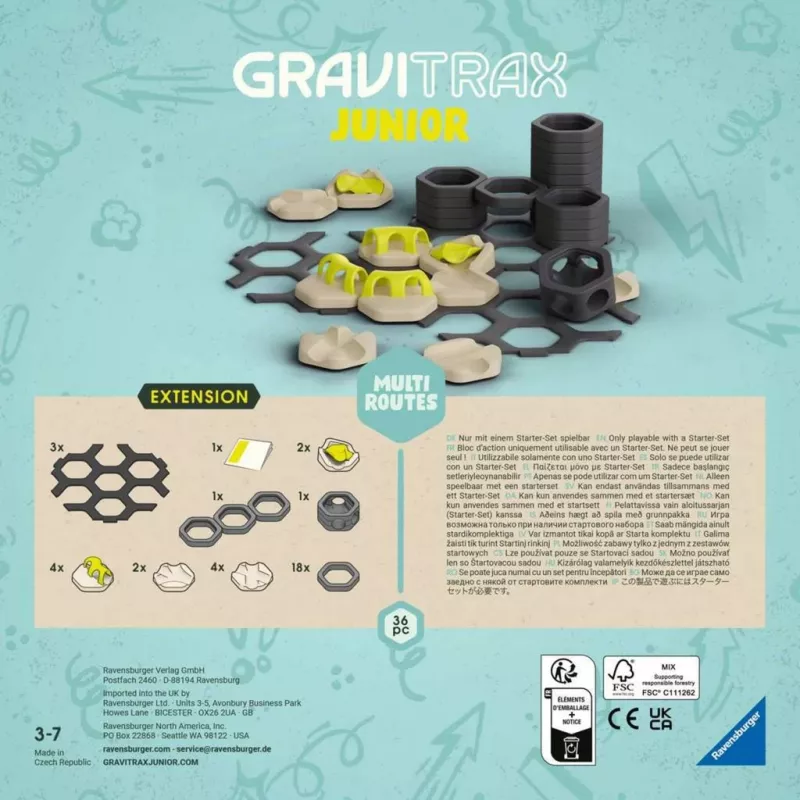 GraviTrax Junior uitbreiding Meerdere trajecten, baan