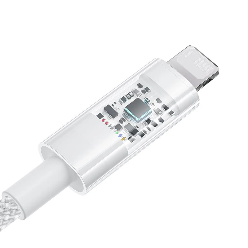 Baseus Gem USB-naar-IP 2.4A snellaadkabel 2 m Wit