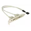 Slotbracket 1x interne USB 5-pin naar 2x externe USB 2.0 DeLOCK 71000