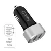 Autolader 2x USB 2,4A aluminium
